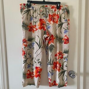 White Stag‎ Floral Pants, L